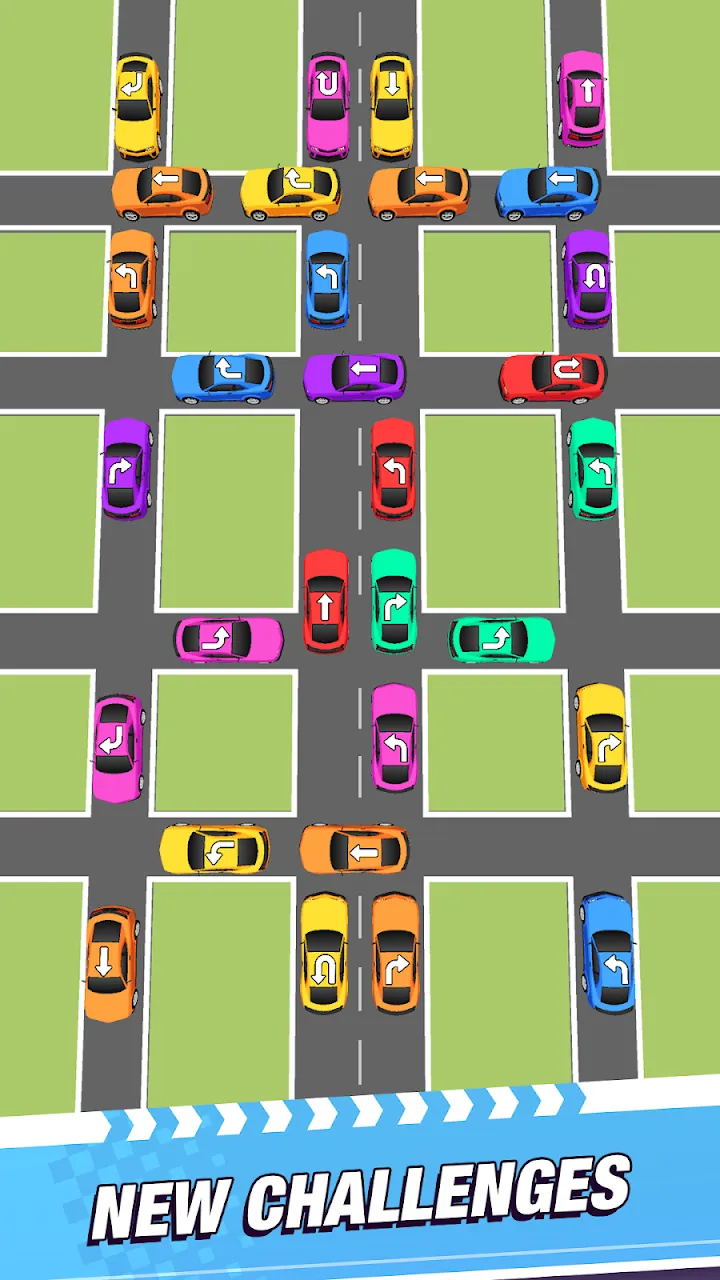 Widok gry — parking i korek